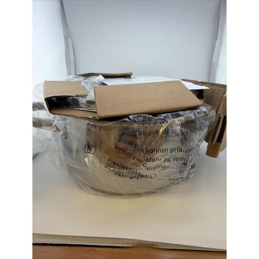 Cook N Home 02836 Classic 4 Quart Tri-Ply Clad Stockpot, Stainless Steel Stock